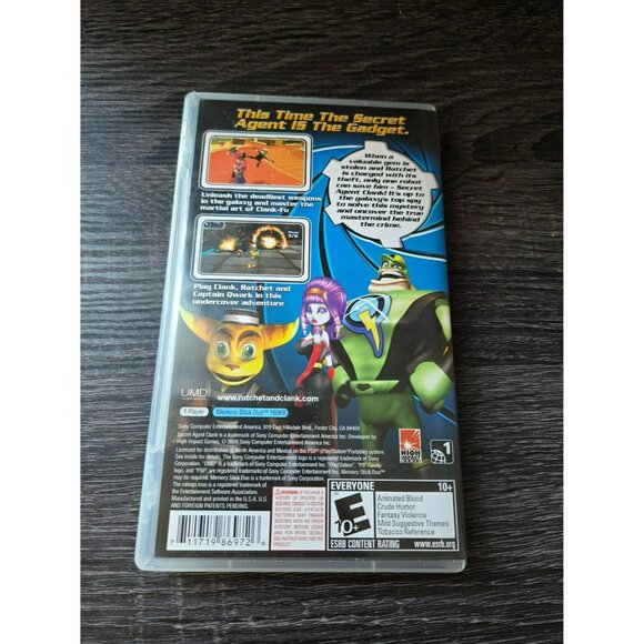 PSP Secret Agent CLANK Sony E for Everyone Complete PlayStation - Picture 2 of 4